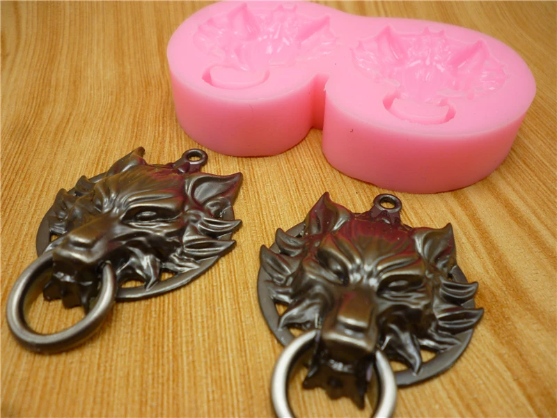 Форма для торта с ручкой в виде головы волка силиконовая форма шоколада гипса