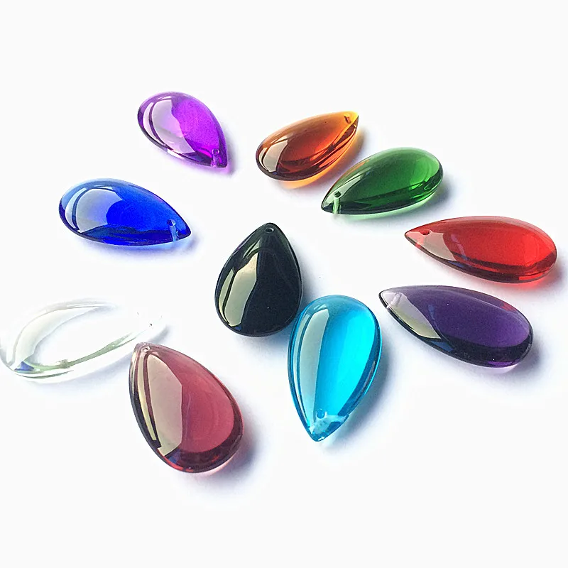 

4pcs 38mm Mixed colors crystal chandelier parts, chandelier crystal Glass raindrops+Free Rings, crystal pendants for Lighting