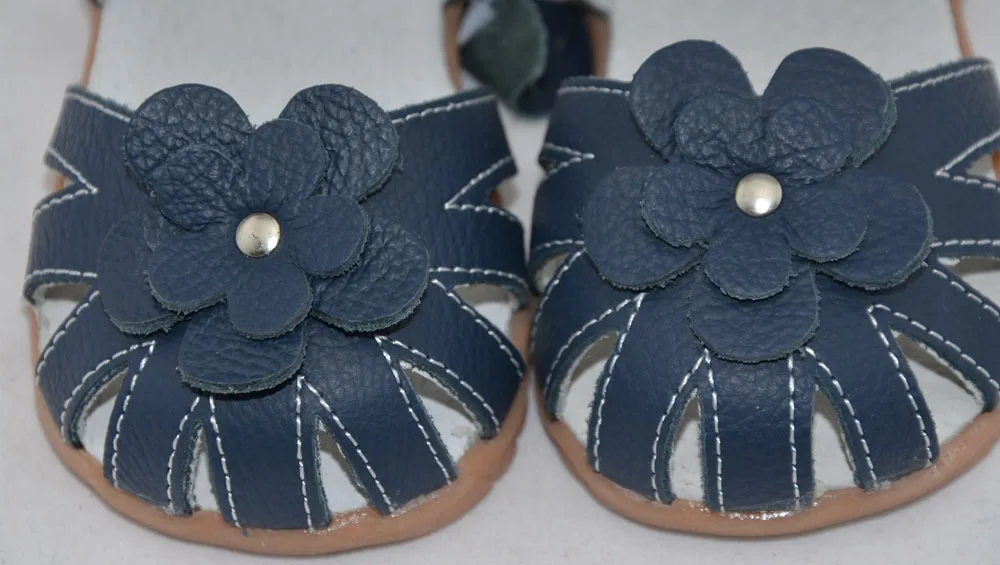 Сандалии Детские с закрытым носком мягкая кожа детская летняя обувь популярные в