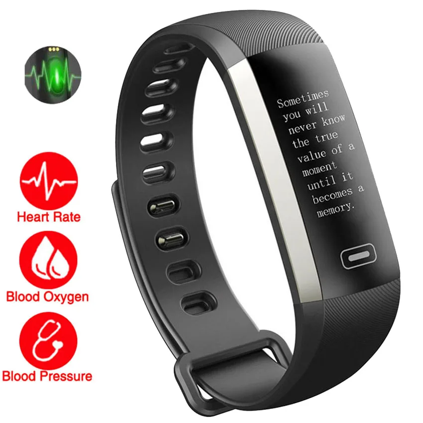 50 букв HR/кровяное давление Смарт часы фитнес трекер Браслет Smartband для IOS/Xiaomi/Honor VS Mi