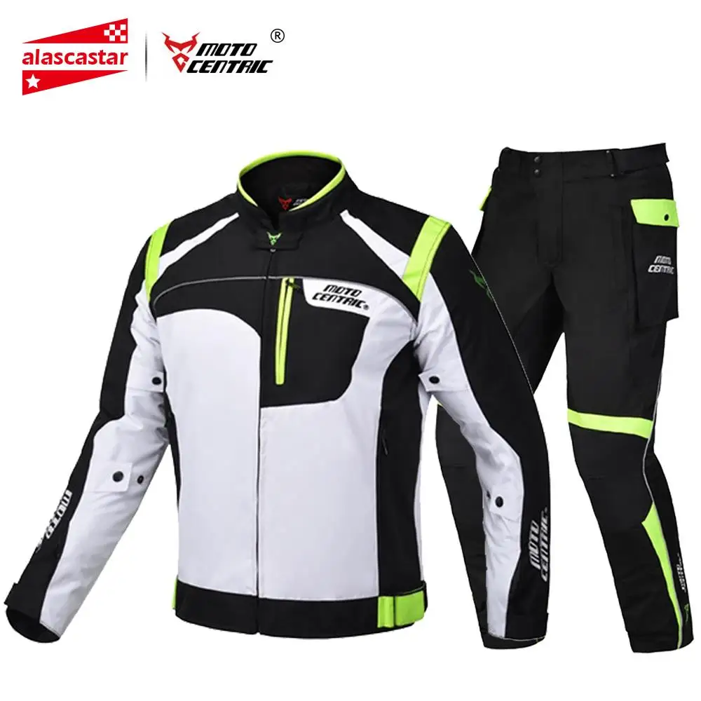 Green Set Мотоциклетная Водонепроницаемая мотоциклетная куртка+ штаны Chaqueta Moto Riding Защитное снаряжение для мотокросса Jaqueta Moto куртка четыре сезона - Цвет: Green Set