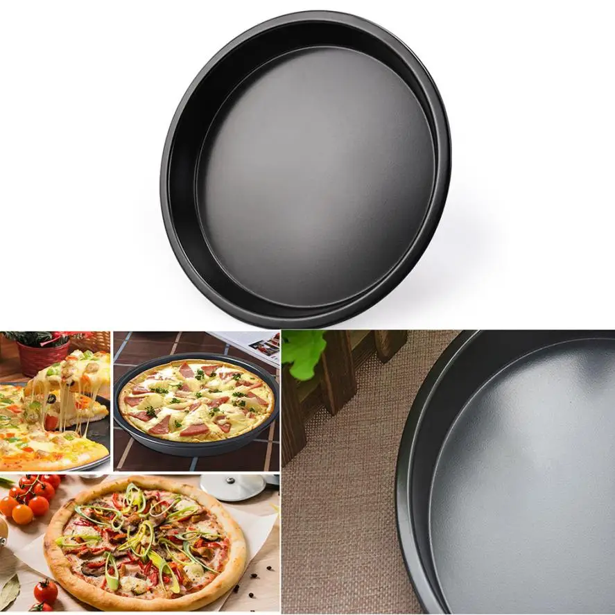 

Round shape pizza dish 7inches Useful Round Deep Dish Pizza Pan Non-stick Pie Tray Baking Kitchen Tools Dropshipping 18jul25