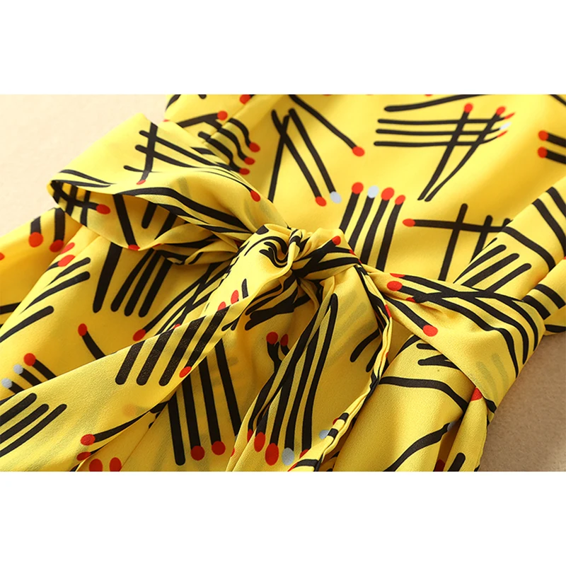 HIGH QUALITY Newest Fashion 2020 Designer Runway Dress Women's Butterfly Sleeve Mid-calf | Женская одежда