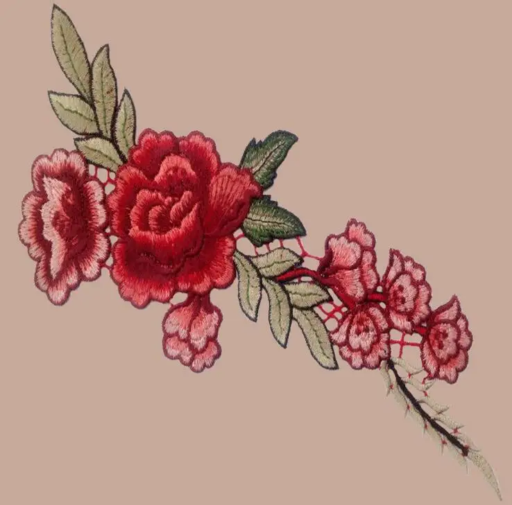 1 шт. Кружевная аппликация для одежды 27 х11 см | Дом и сад