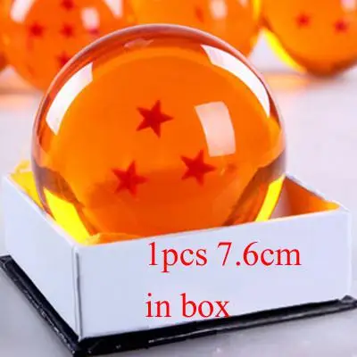 7.6cm 3 star 7 шт./компл. 3,5 см Жемчуг дракона Z 7 звезд хрустальные шары Стрекоза полный комплект 1 шт. 7,6 см Большой размер мяч в коробке Розничная/ - Цвет: 7.6cm 3 star