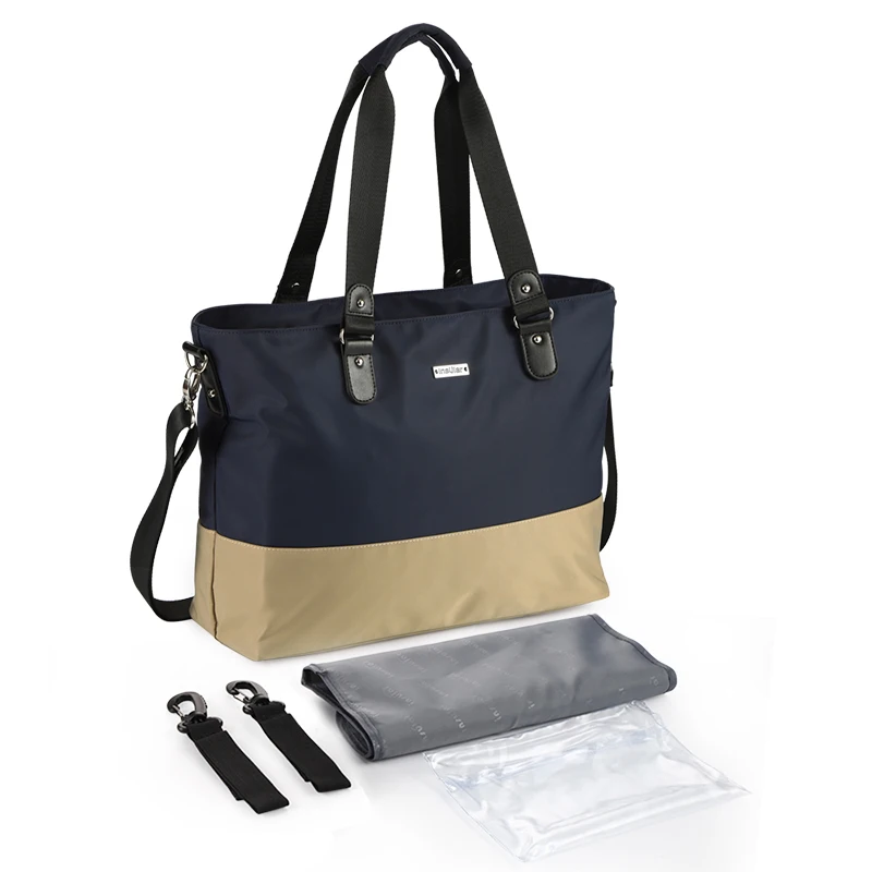 Navy diaper bag Новая сумка для подгузников для коляски, водонепроницаемые детские сумки для мамы, большая вместительность, многофункциональная сумка для беременных, переносная сумка для мам - Цвет: Navy diaper bag