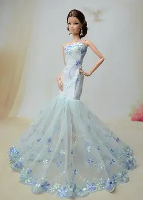 Чехол для свадебного платья barbie белые кукол одежда игрушки платье принцессы