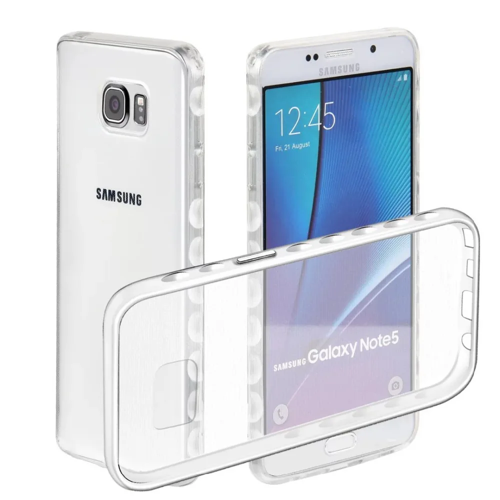 Для Samsung Galaxy Note 5 Case ультра тонкий прозрачный Силиконовый ТПУ Телефонные Чехлы