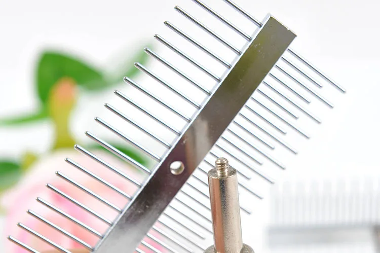 Двухсторонняя деревянная ручка из нержавеющей стали большая расческа для собак