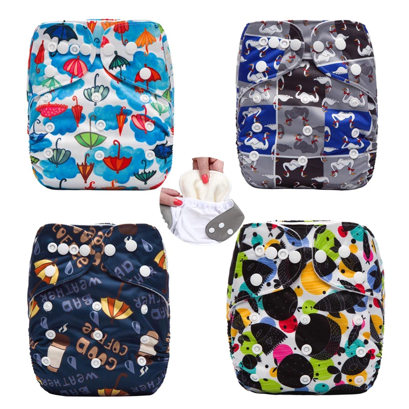 JinoBaby Карман Многоразовые Пеленки Младенца Тренировочные Брюки Новорожденного