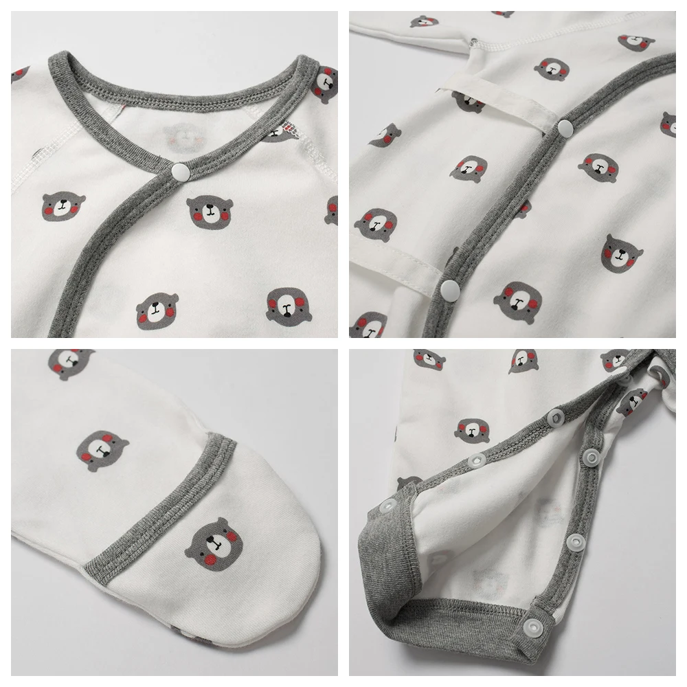 Мини комбинезон Balabala для малышей с длинными рукавами из 100% хлопка пижама