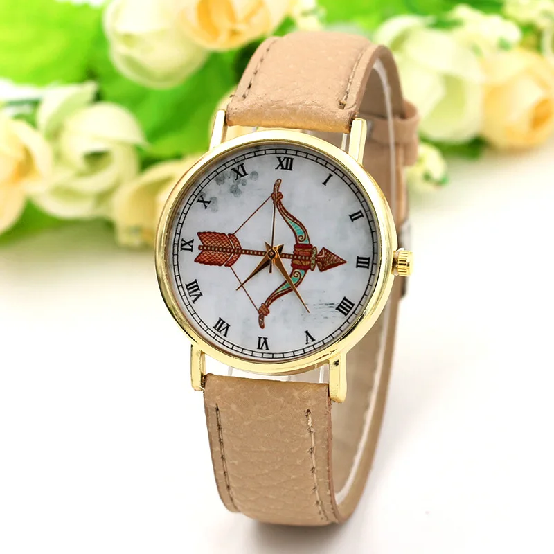 CMK Bow arrow ShooterFashion Casual Quartz Watch Women Rhinestone Leather Strap Relogios Feminino Birthday Christmas gift | Наручные часы