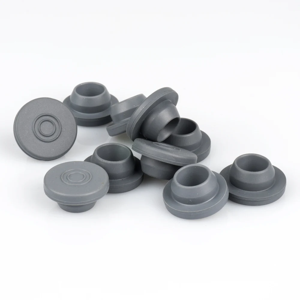 100pcs/lot 13mm 20mm Grey Color Butyl Rubber Stopper Medical Rubber for Vials Rubber Sealing Injection Vials Stopper Rubber Cap