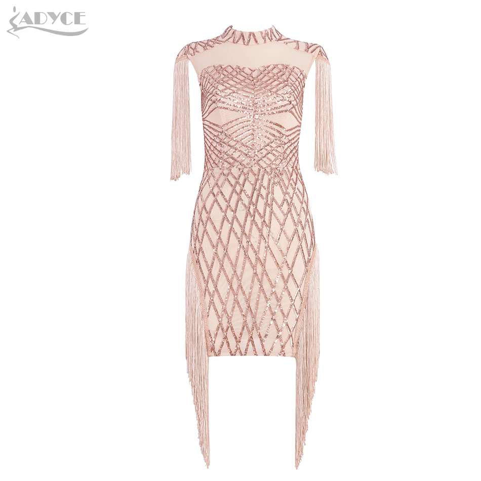 Женское Клубное платье с кисточками Adyce кружевное мини-платье коротким рукавом и