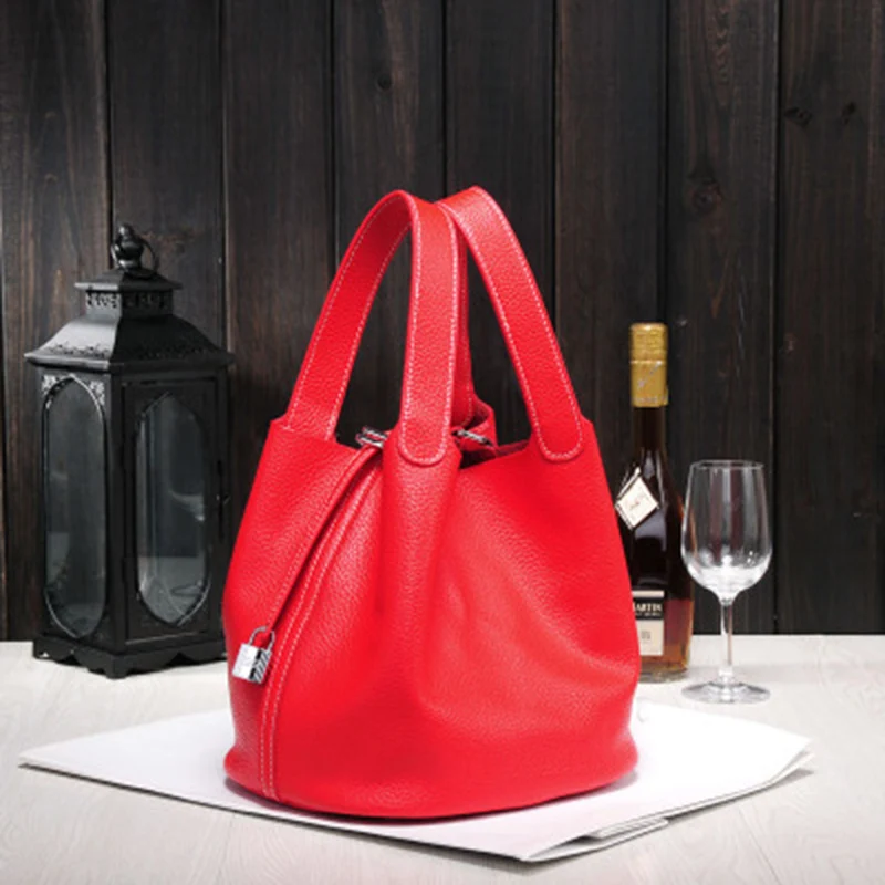 Сумка тоут в форме бочонка женская сумка ручной работы из 2018 натуральной кожи