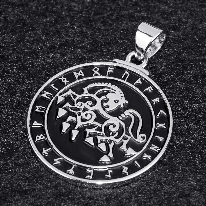 Viking Horse Rune Warrior ODIN'S Sleipnir Runic норвежский амулет Мужская подвеска ожерелье оптовая
