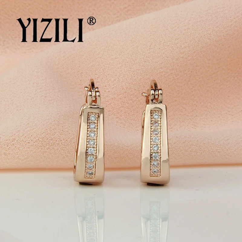 YIZILI, роскошная модная ваза, капля, натуральный циркон, для свадьбы, 585, розовое золото, хорошее ювелирное изделие, женские длинные висячие серьги, для свадьбы, вечеринки, A048