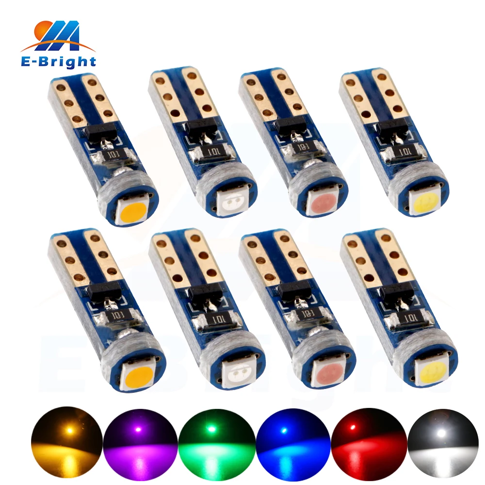 20 шт./лот выпуклая T5 PCB 1 SMD Светодиодная клиновидная база 12 В Автомобильная