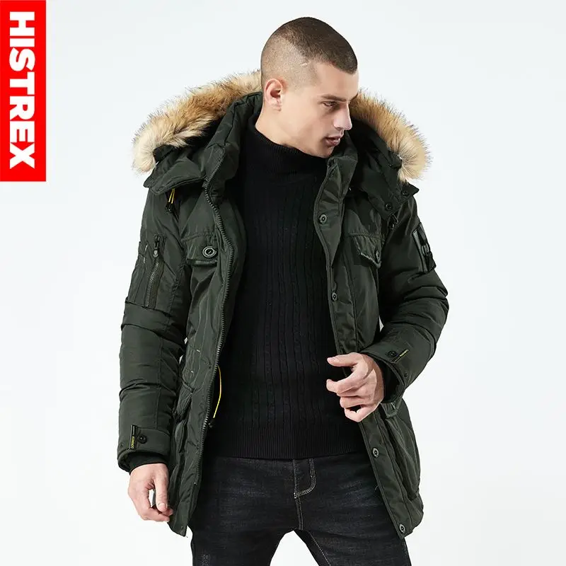 HISTREX 2019 мода мужская зимняя куртка пальто для мальчиков модная тёплая