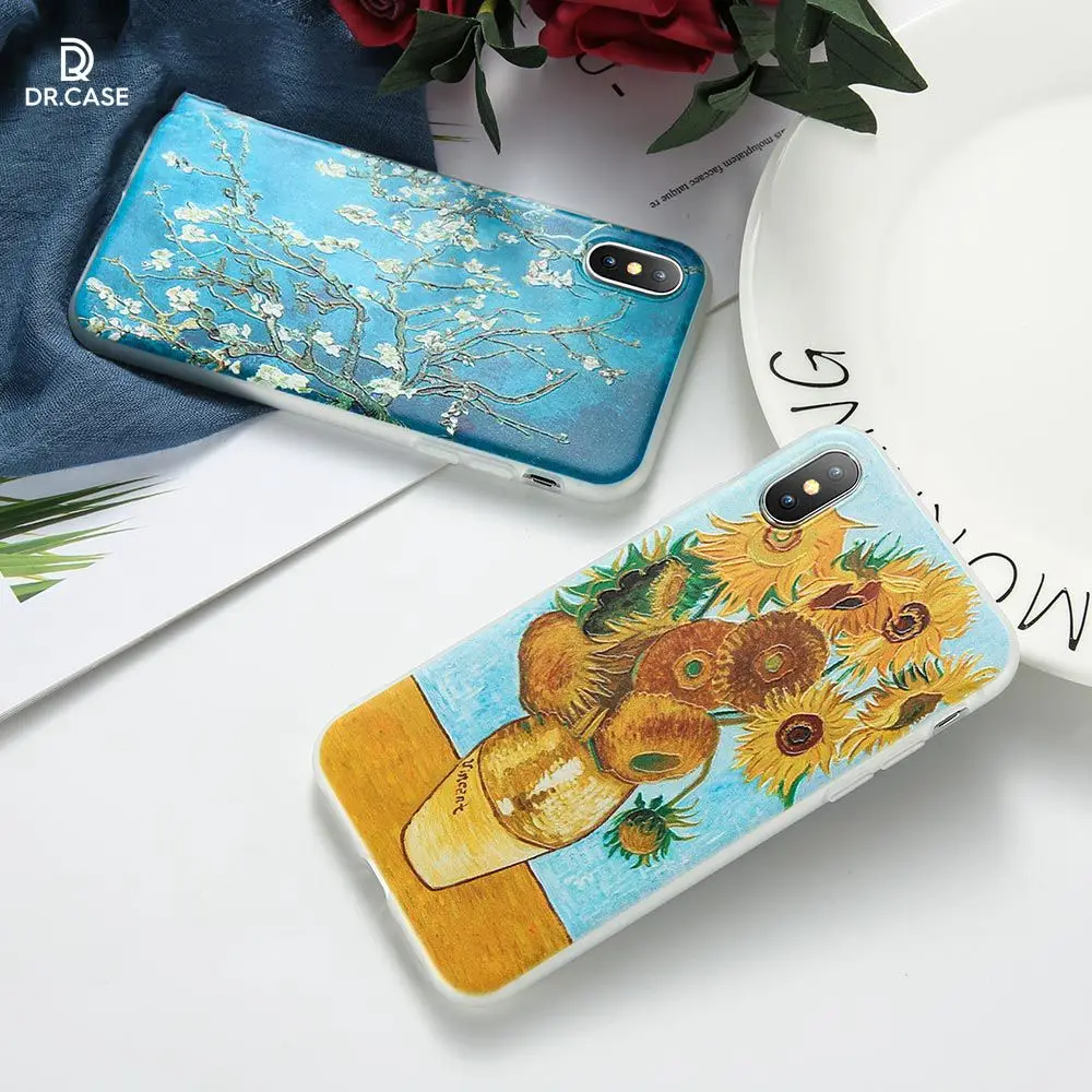 DR. CASE масляная живопись Звездная ночь подсолнухи ван гога Чехлы для huawei Honor 10 9 Lite 8X