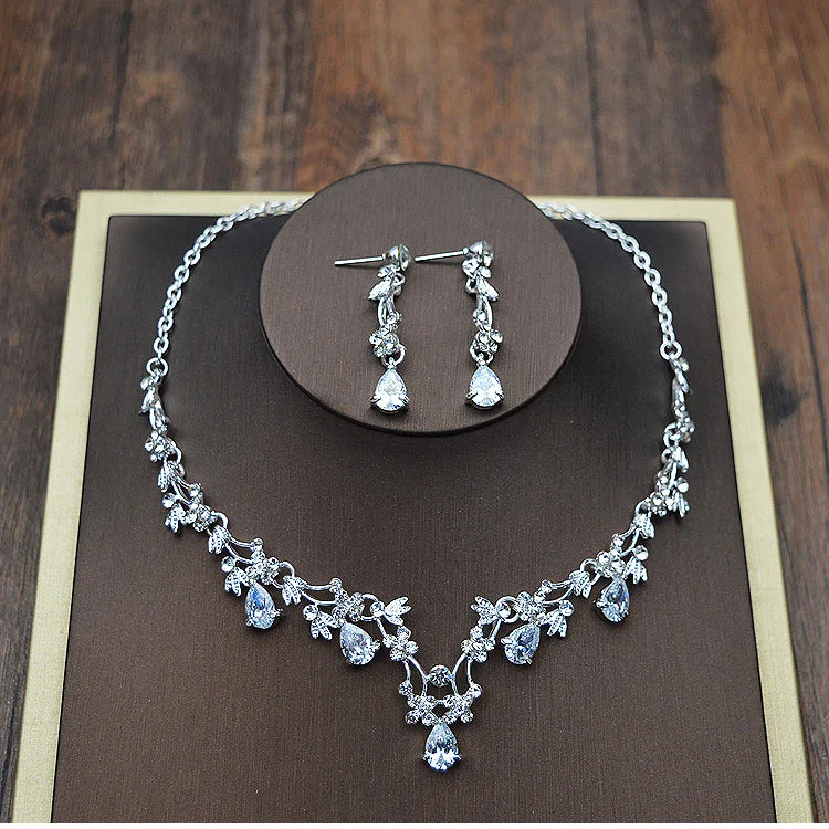 Модный дизайн; 3 шт. в комплекте; Tiaras Coroas Nupciais Do Casamento Conjunto de Joias Acessorios