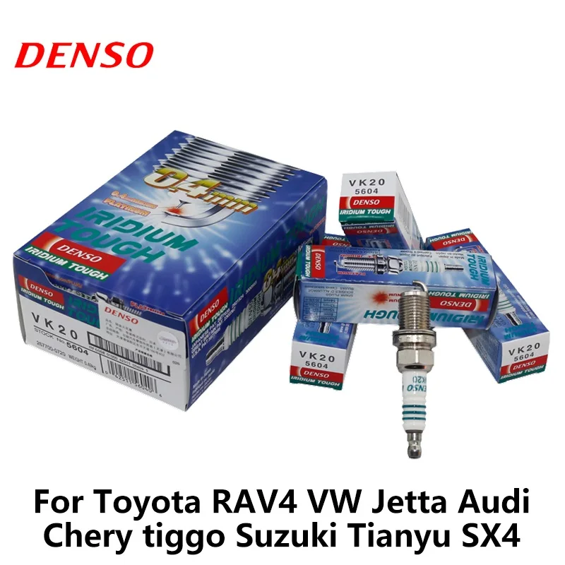 4 шт./компл. лентам кампании DENSO свечи зажигания автомобиля для Toyota RAV4 Geely подходит