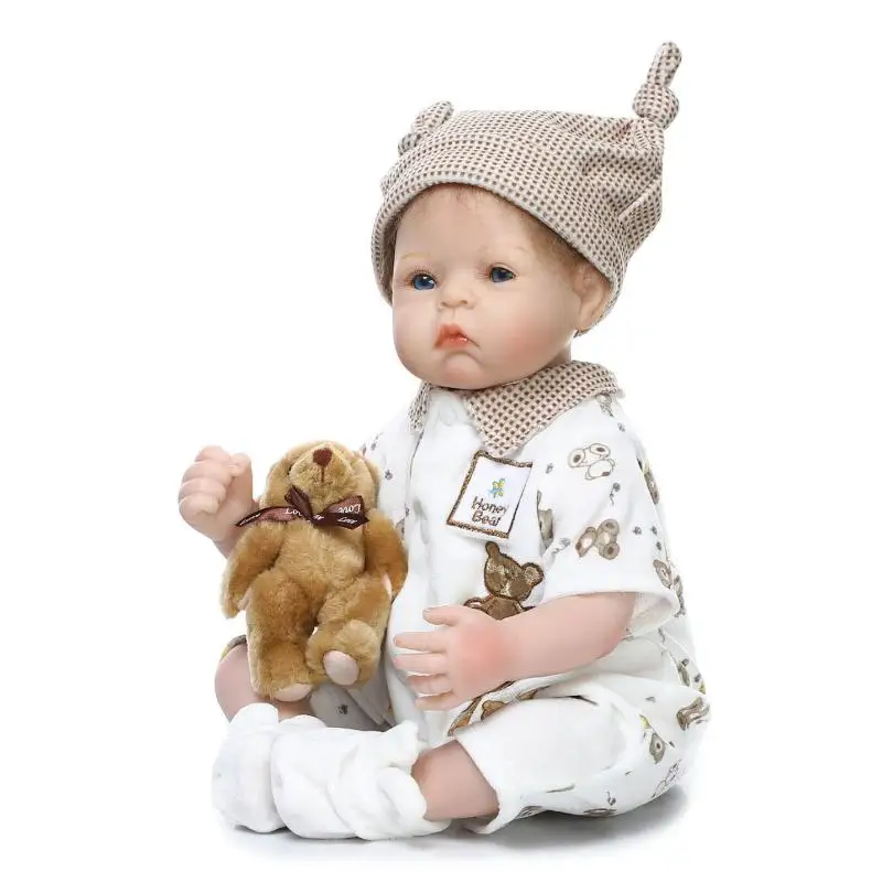Кукла Bebe Reborn Nicery 20-22 дюйма 50-55 см мягкая силиконовая игрушка для мальчиков и