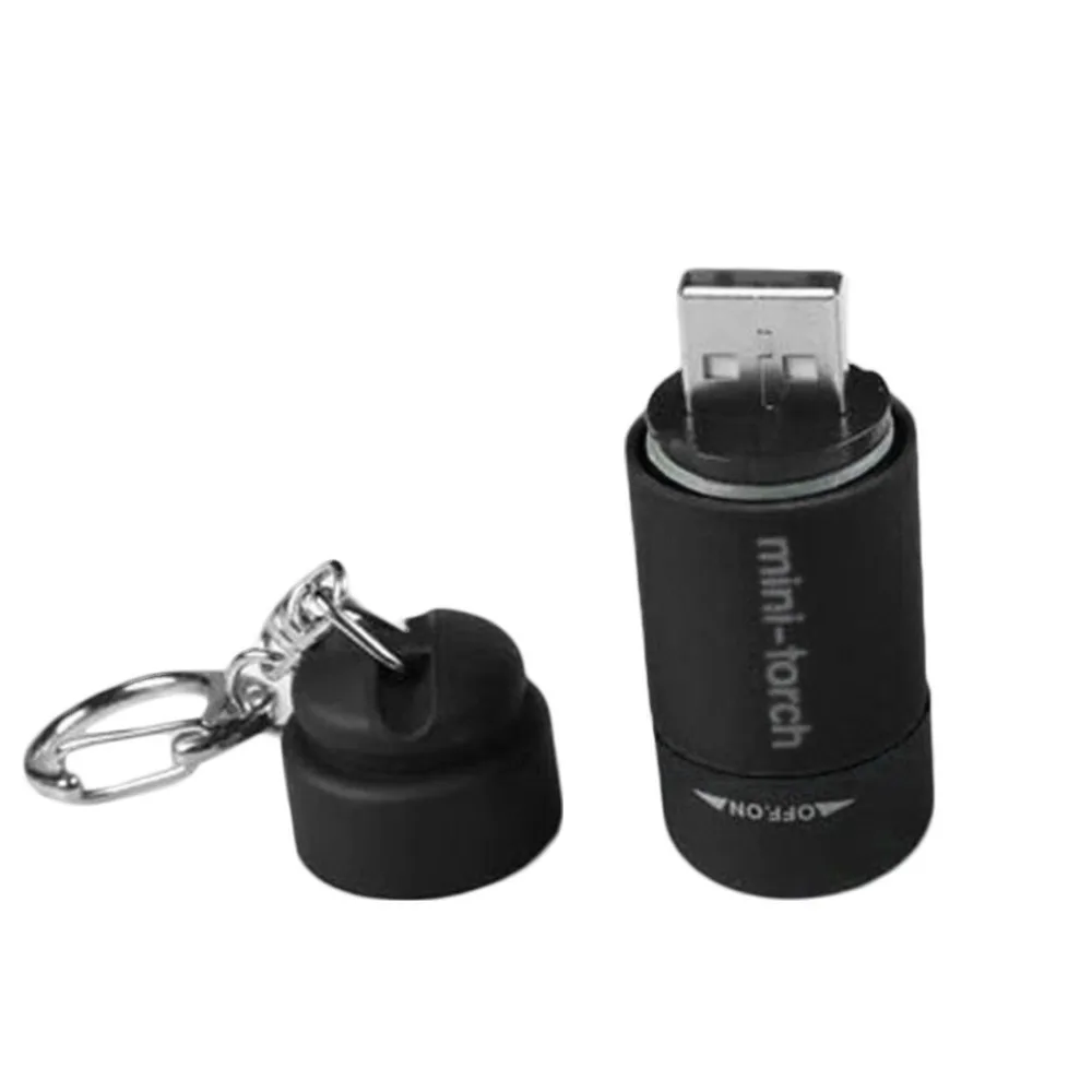 Светодиодный миниатюрный светильник онарик для брелка фонарик с USB подзарядкой