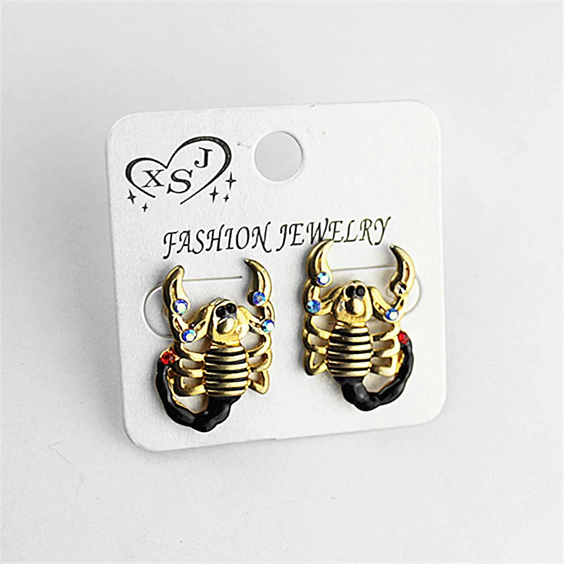 Ms new accessories wholesale girls birthday party hip-hop lifelike animals (scorpion) popular do old studs earrings gift free sh | Украшения