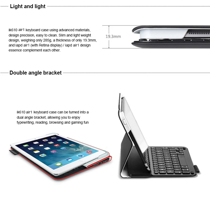 Новая оригинальная ультратонкая клавиатура logitech iK610 ipad mini 1/2/3/air