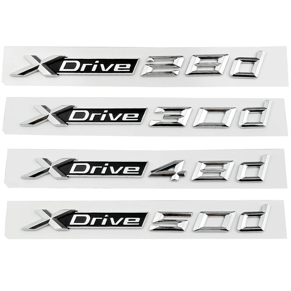 Наклейка для BMW из пластиковых номерных букв XDrive 28d 30d 48d 50d X1 X3 X5 5 серии F48 E83 F25 F15 E53 E70 E84 с эмблемой автомобиля.