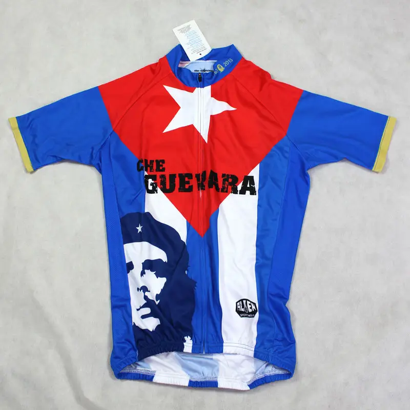 Мужская велосипедная футболка с коротким рукавом Che Guevara рубашка на молнии