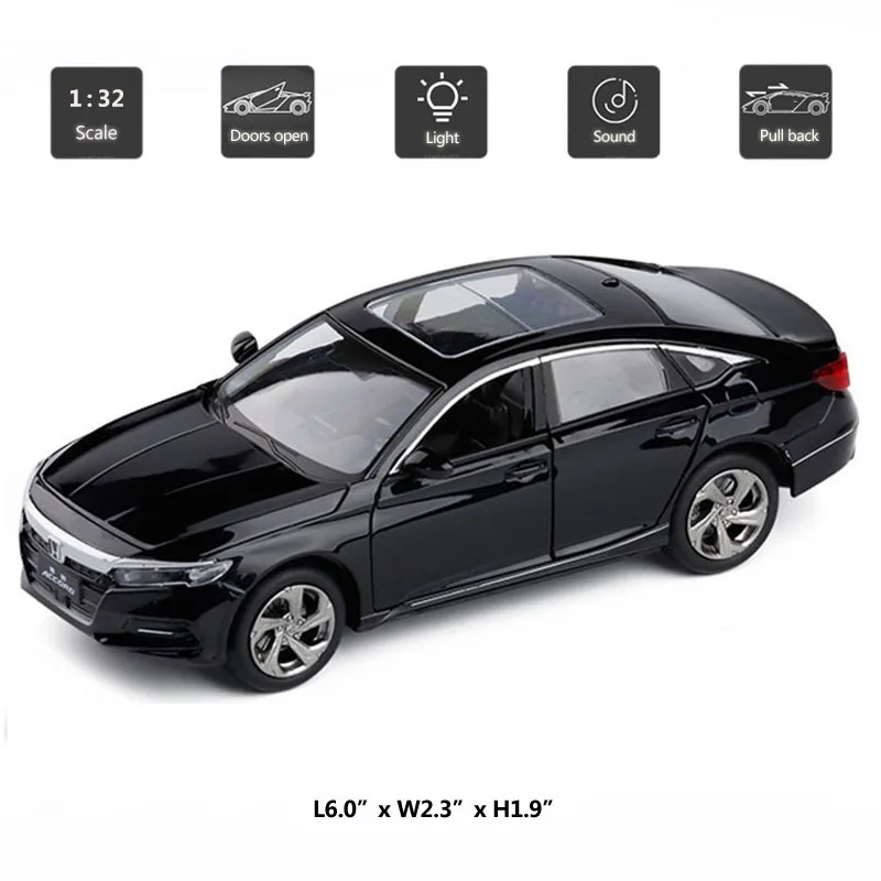 HOMMAT моделирование 1:32 Honda Accord литье под давлением модель автомобиля из сплава