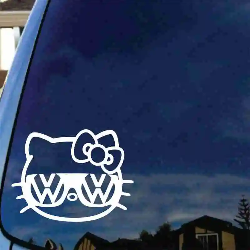 VW HELLO TITTY стикер s J наклейка Маленький Дьявол забавная наклейка автомобильная наклейка заднее окно украшение автомобиля trasera de decoracion del coche