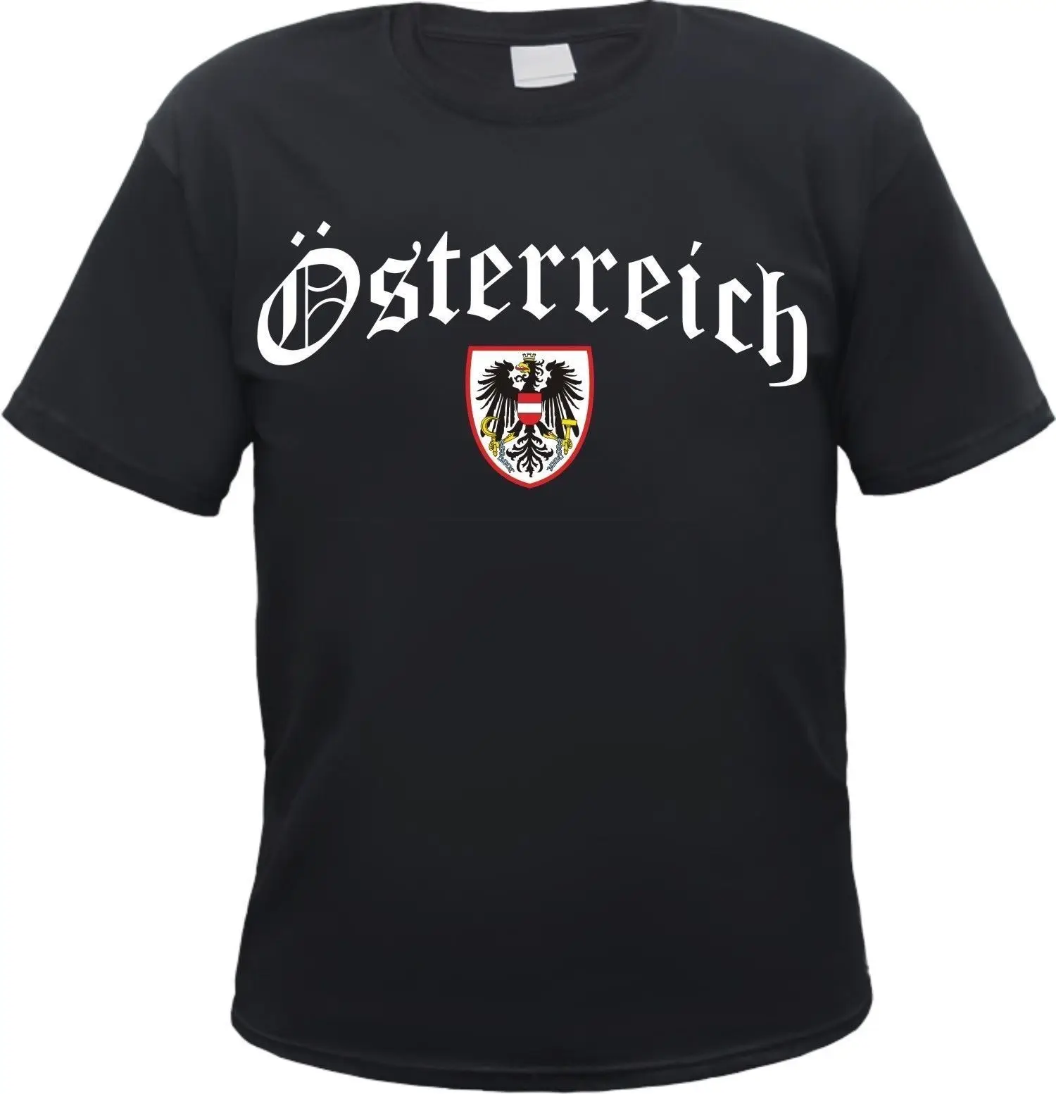 

Austria T-Shirt - Old German with - Size S to 3XL - Black - Austria