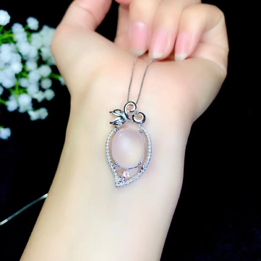 Ювелирные изделия colife розовый кварцевый кулон для молодой девушки 10 мм * 14