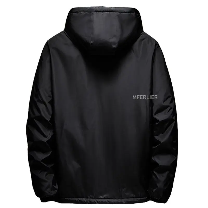 Мужская повседневная однотонная куртка MFERLIER размер 5XL 6XL обхват груди 140 см осень