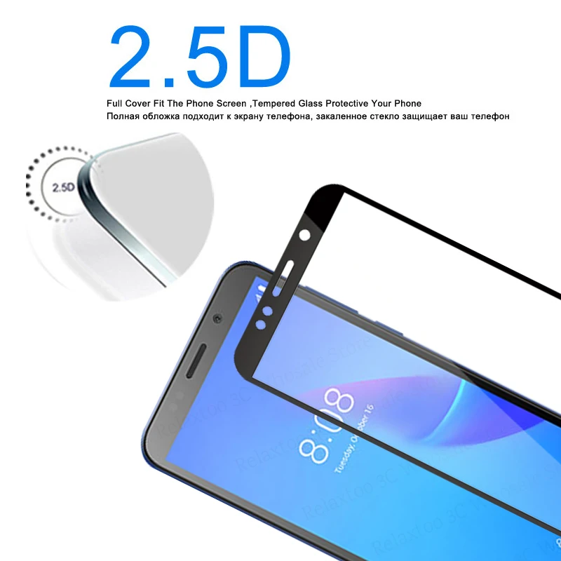 Полное покрытие закаленное стекло для huawei y5 lite защитное стекло на y 5 lite y5 светильник y5lite Glas Защитная пленка для экрана