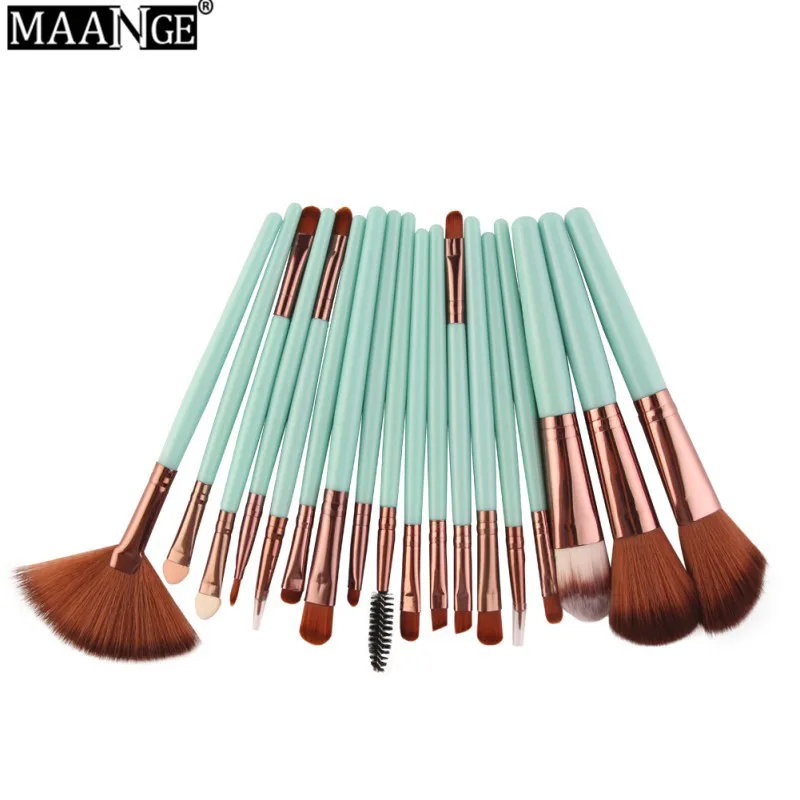 Makeup Brushes Set Powder Foundation Blush Eyeshadow Eyeliner Lip Beauty Make up Brush Tools MAANGE 18 Pcs