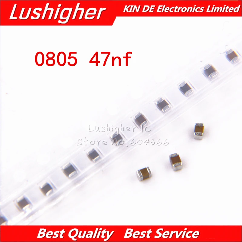 100 шт. 0805 47nf 47000pf 473K 100V X7R ошибок 10% SMD Керамика конденсатор поверхностного