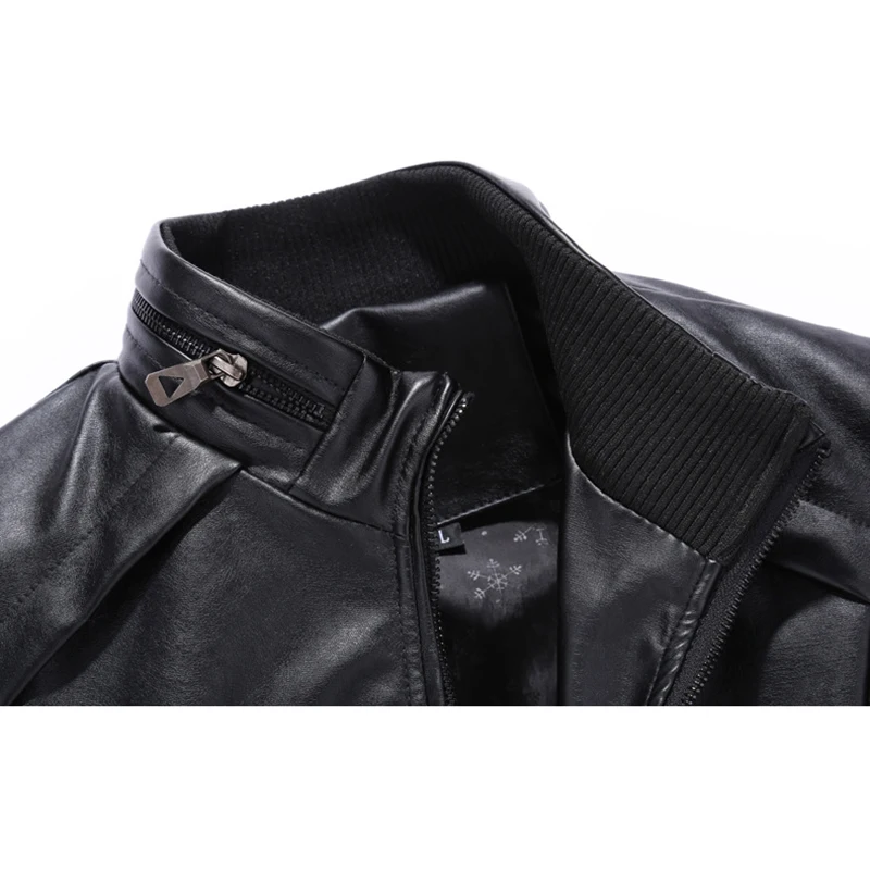 JOOBOX мужская Мода кожаная куртка тонкий мужские кожаные куртки и пальто ПУ пилот а