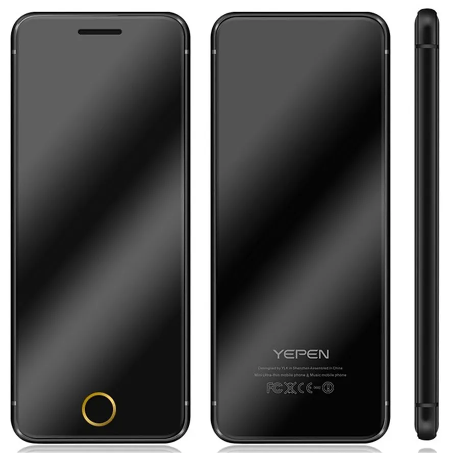 Черный YEPEN N2 Роскошный ультра тонкий металлический корпус, две sim-карты, сотовый телефон с MP3, Bluetooth, циферблат, 1,67 дюймов, мобильный телефон Ulcool V66 - Цвет: Черный