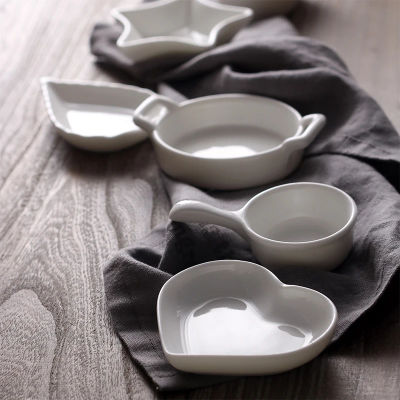 2 шт./лот белая керамическая фарфоровая тарелка в японском стиле домашняя для