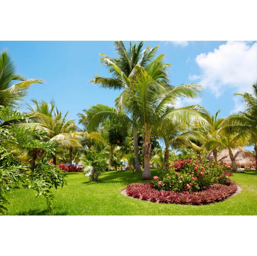 Laeacco тропические цветы весна зеленый ребенок дети естественная сцена