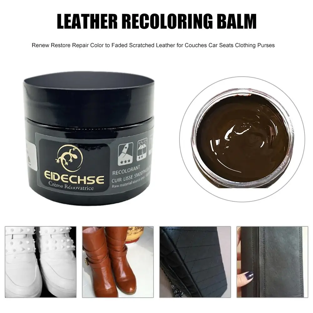 Кожа Re color ing Balm обновление Восстановление цвет поцарапанная кожа для диванов автокресла одежда кошельки 1,7 унций - Цвет: Brown