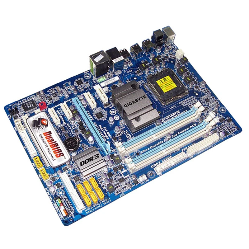 Материнская плата LGA 775 Intel P45 DDR3 Gigabyte GA EP45T UD3LR для USB2.0 16GB материнская настольного