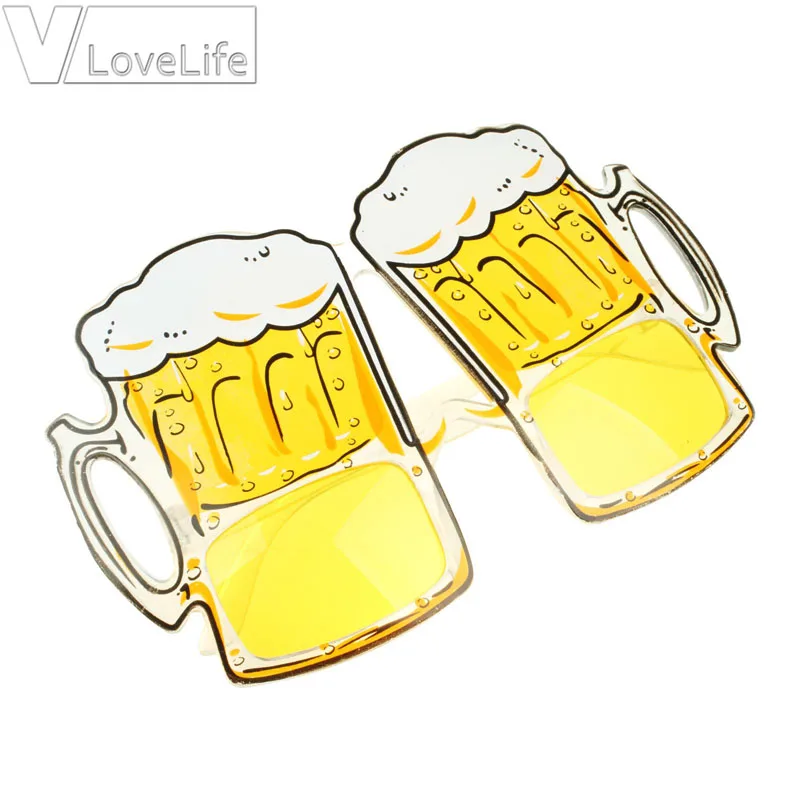 Beer 1 шт. Hawaii тропический день рождения Ананас Лимон фрукты Фламинго летние солнцезащитные очки для отдыха невесты, костюм вечерние - Цвет: Beer