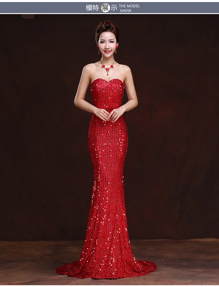 Женское вечернее платье русалка шелковое до пола без рукавов TK1032|robe de soiree|evening