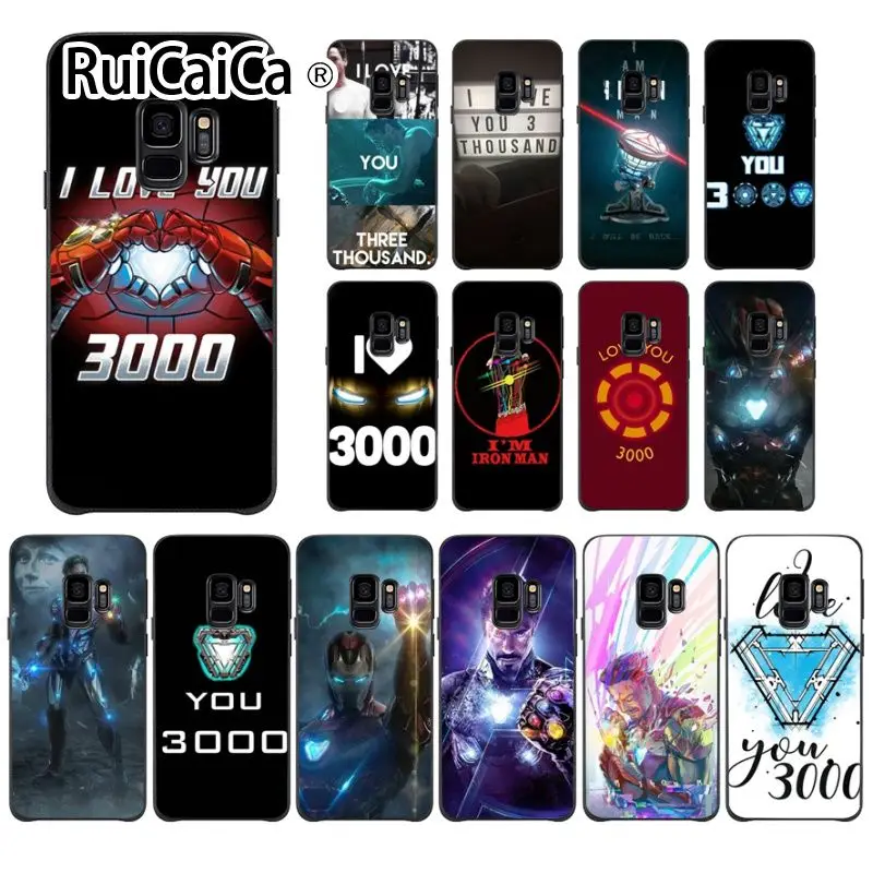 Смарт-чехол Ruicaica Iron Man Love you 3000 черный мягкий чехол для телефона GALAXY s5 s7 edge s8 plus s9 s6 |