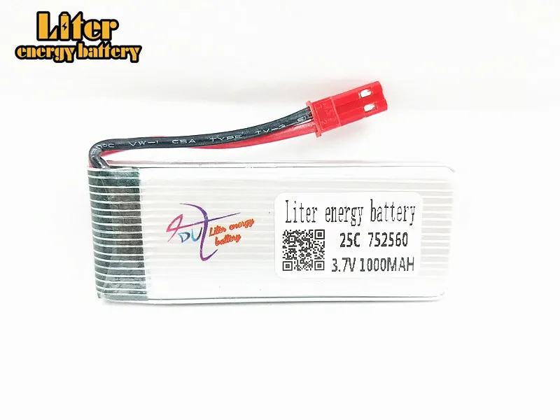 Аккумулятор 3 7 в 1000 мА · ч 752560 25c литий-полимерный аккумулятор высокой емкости для
